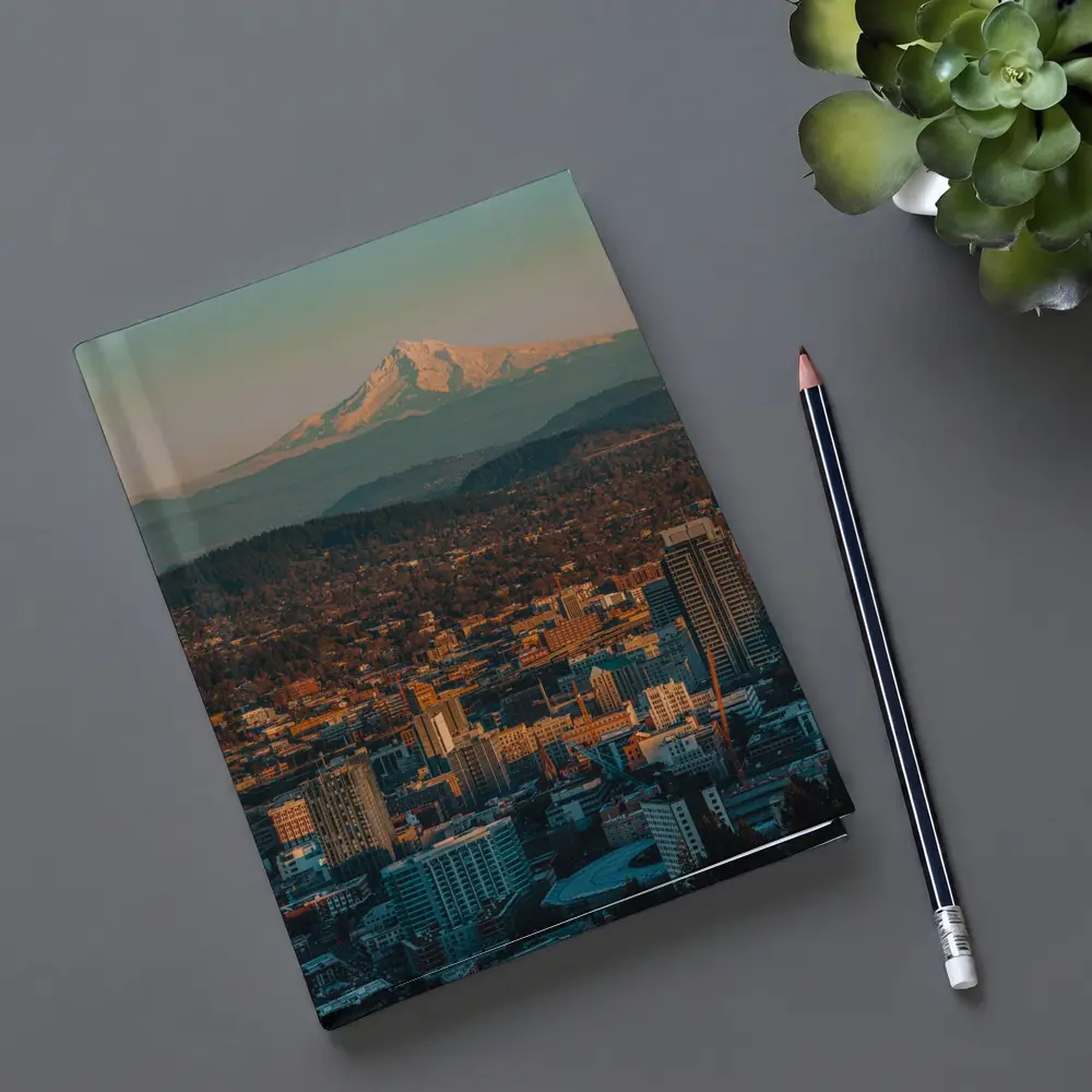 Portland City Skyline Mount Hood Oregon – Notebooks
