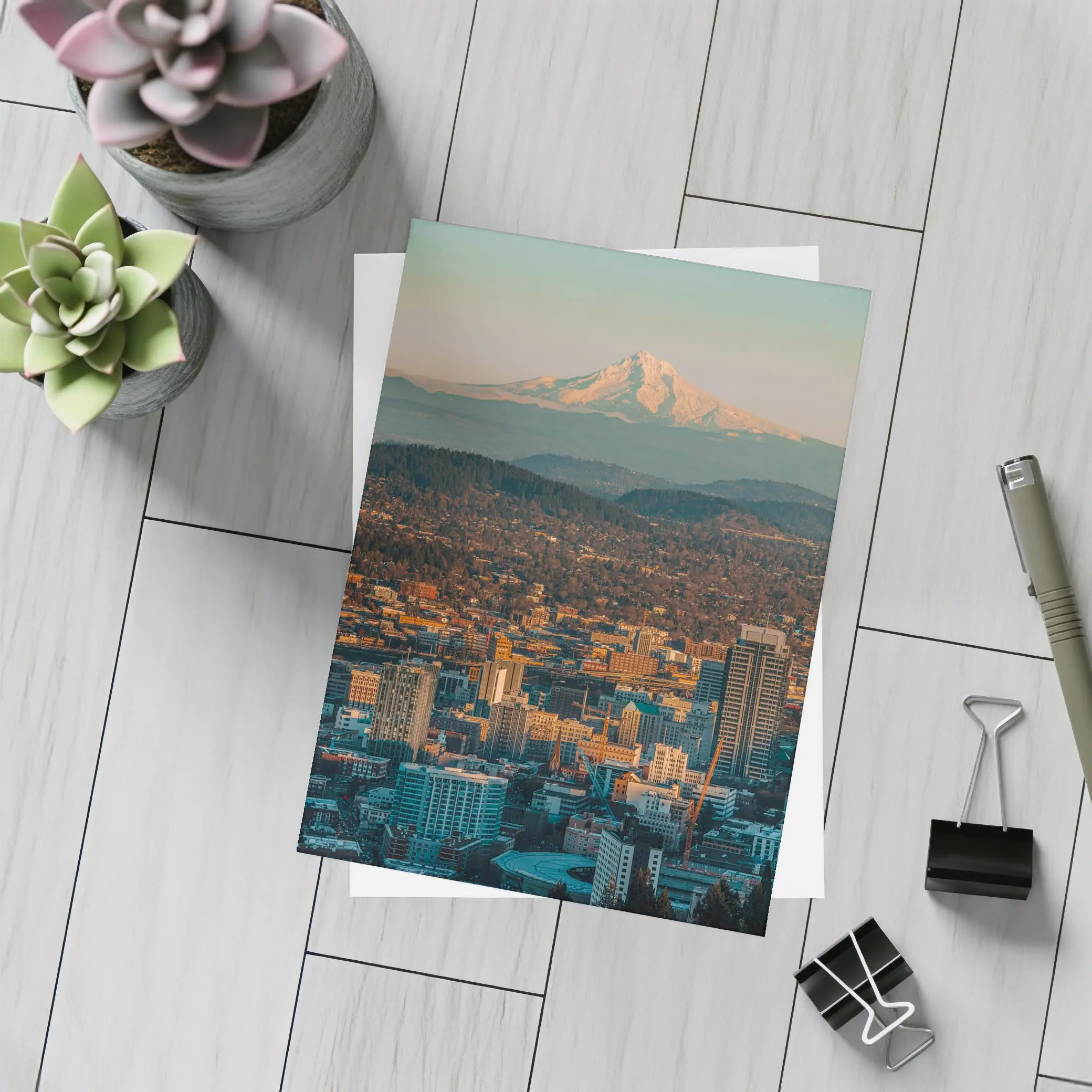 Portland City Skyline Mount Hood Oregon – Postcards