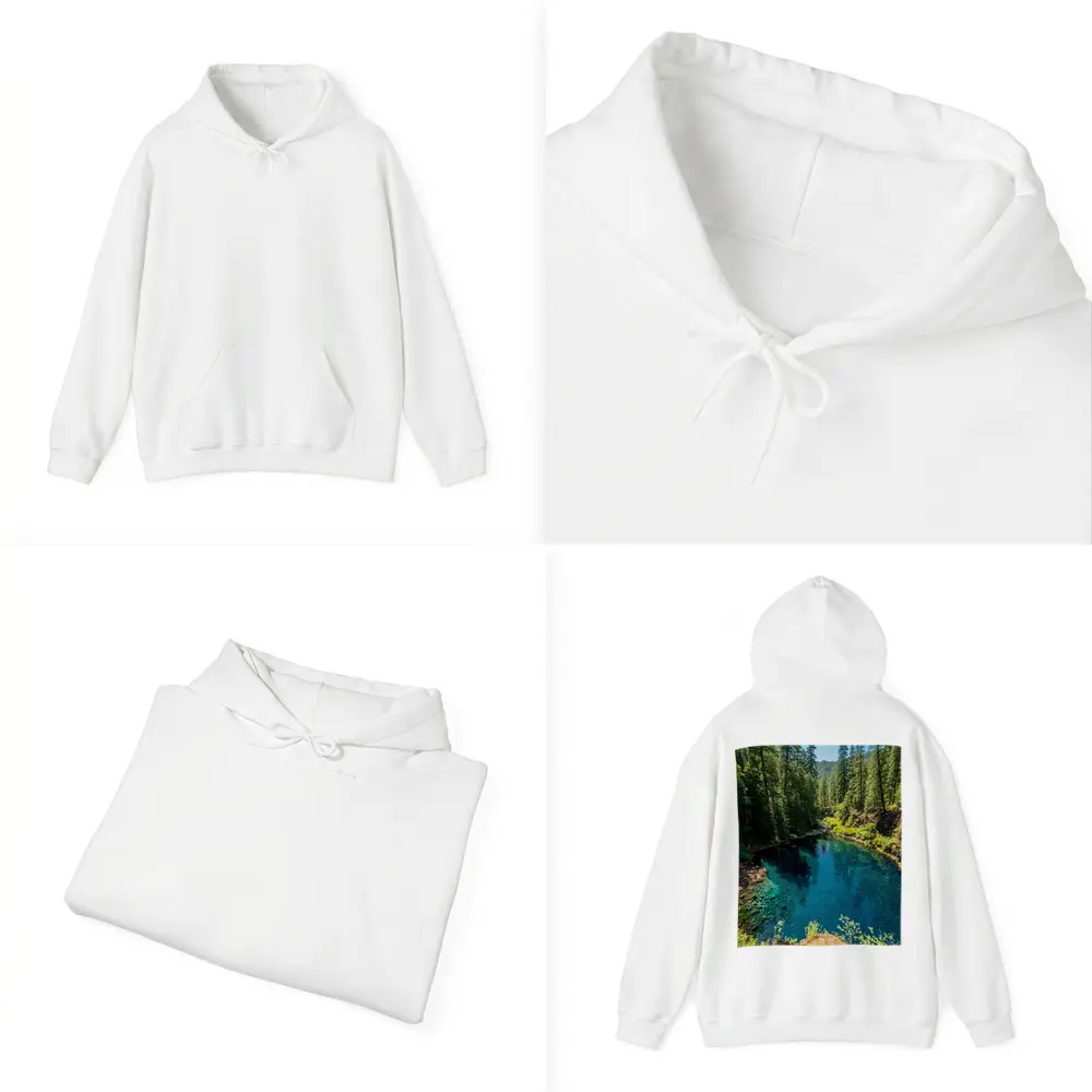 Crystal Blue Forest River Oregon Nature – Hoodies