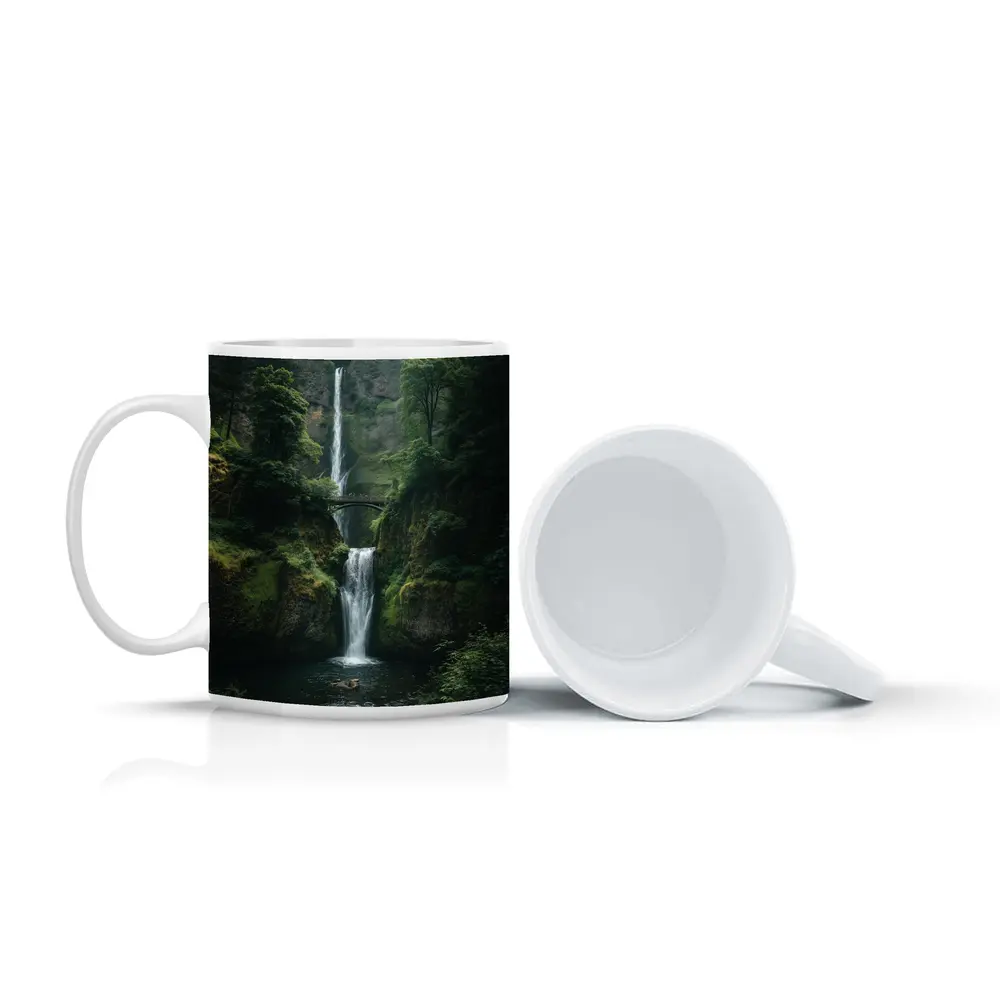 Multnomah Falls Lush Green Forest Oregon – Mugs