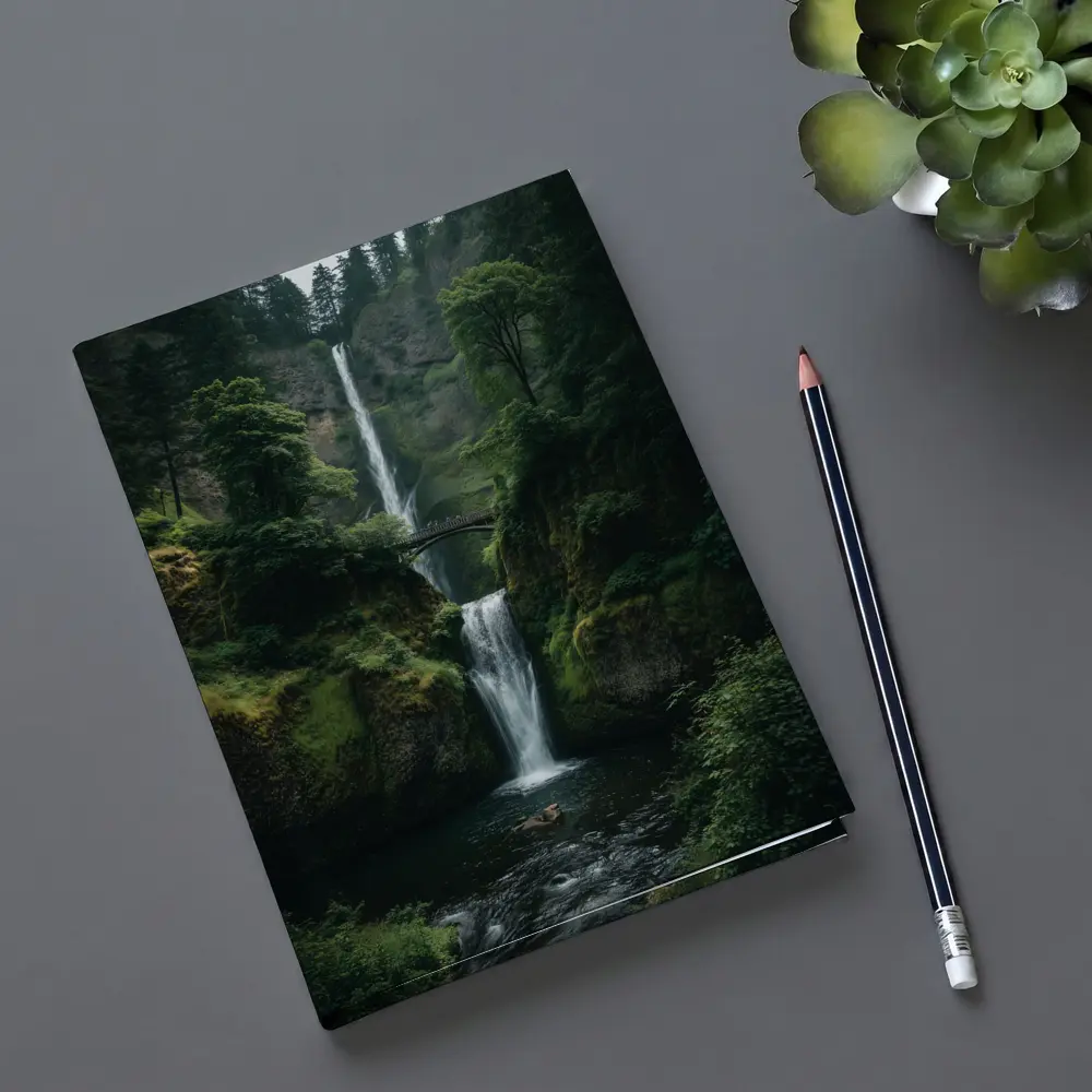 Multnomah Falls Lush Green Forest Oregon – Notebooks