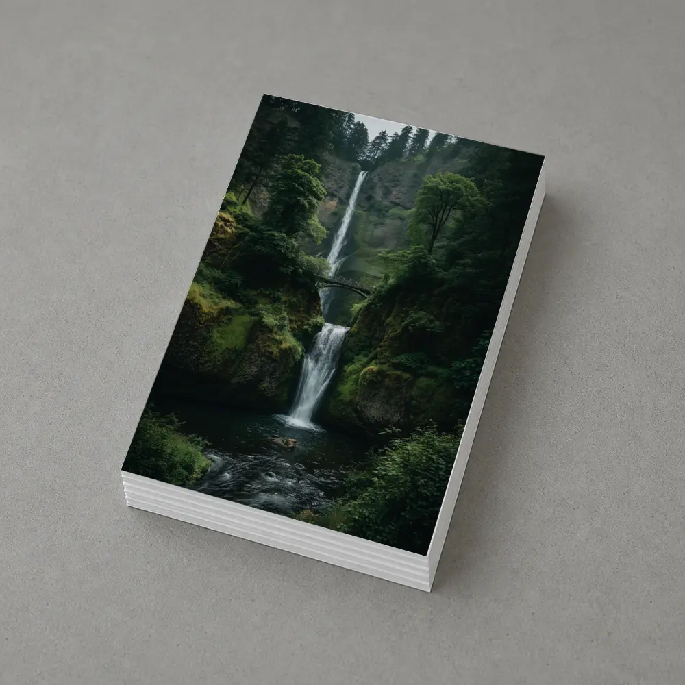 Multnomah Falls Lush Green Forest Oregon – Postcards