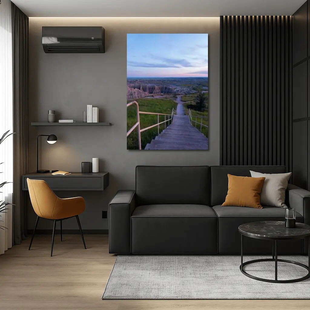 Badlands National Park Stairway Dusk View – Wall Art