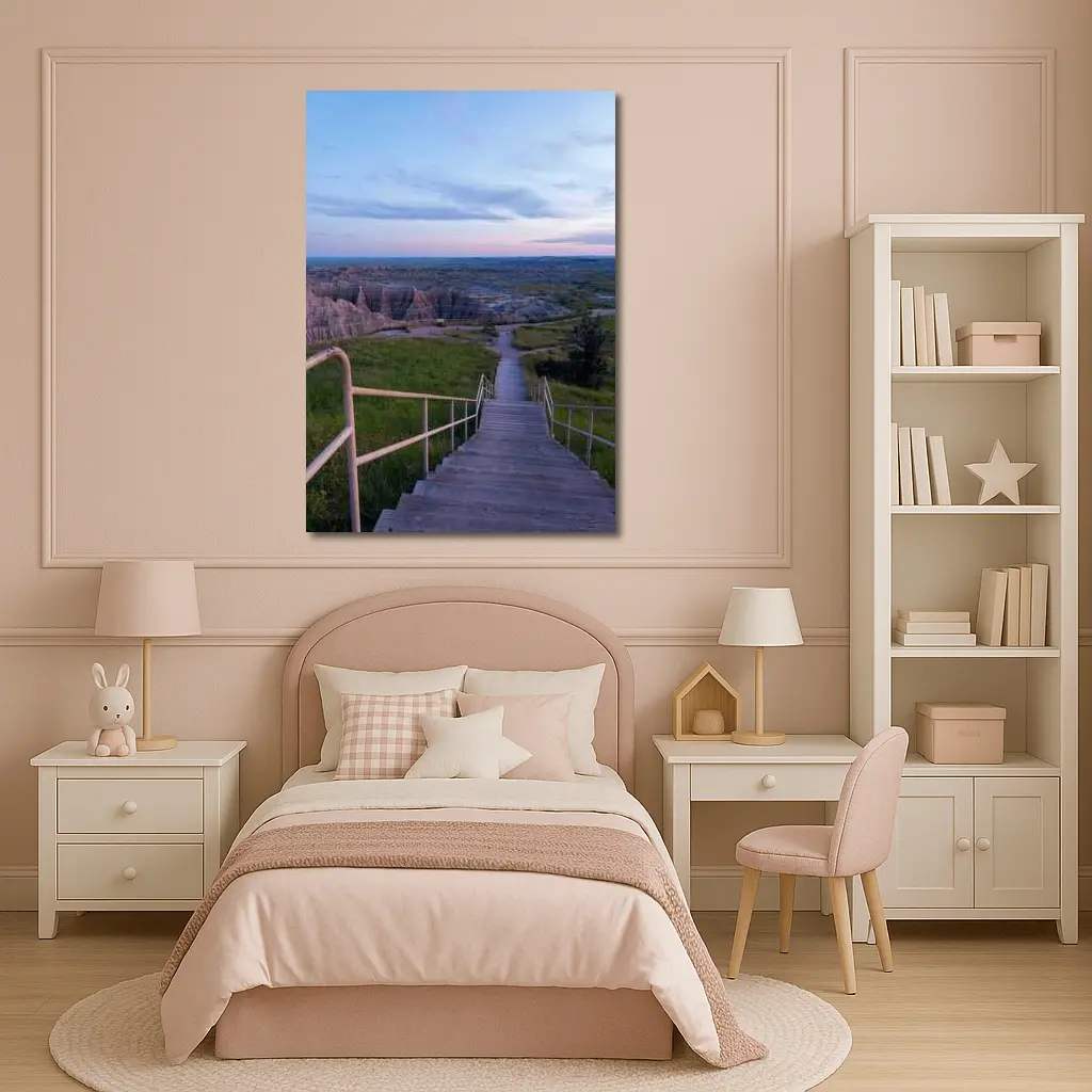 Badlands National Park Stairway Dusk View – Wall Art