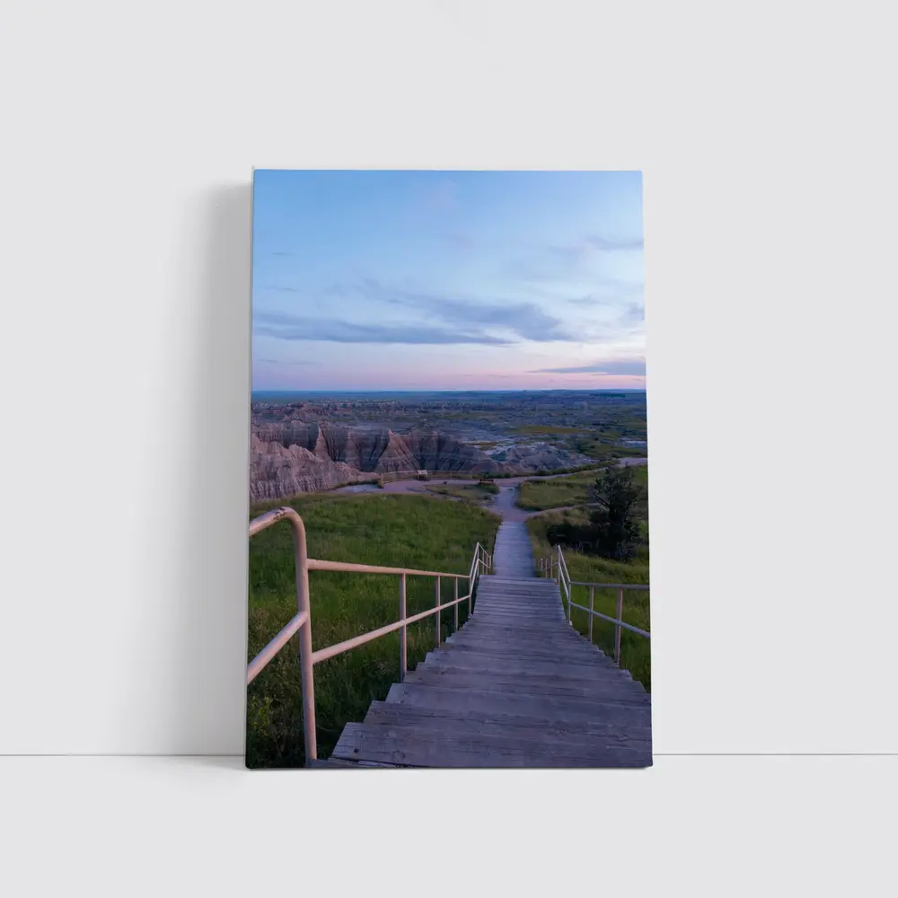 Badlands National Park Stairway Dusk View – Wall Art