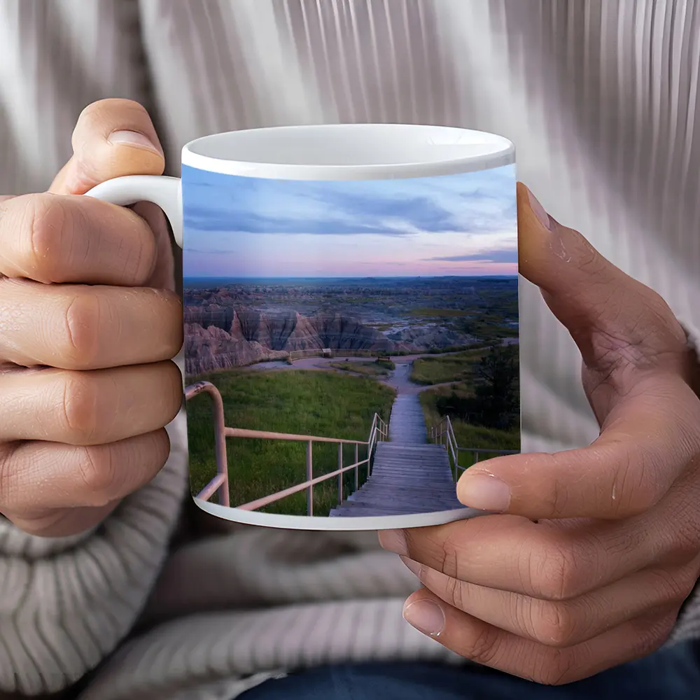 Badlands National Park Stairway Dusk View – Mugs