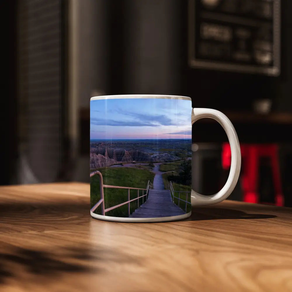 Badlands National Park Stairway Dusk View – Mugs