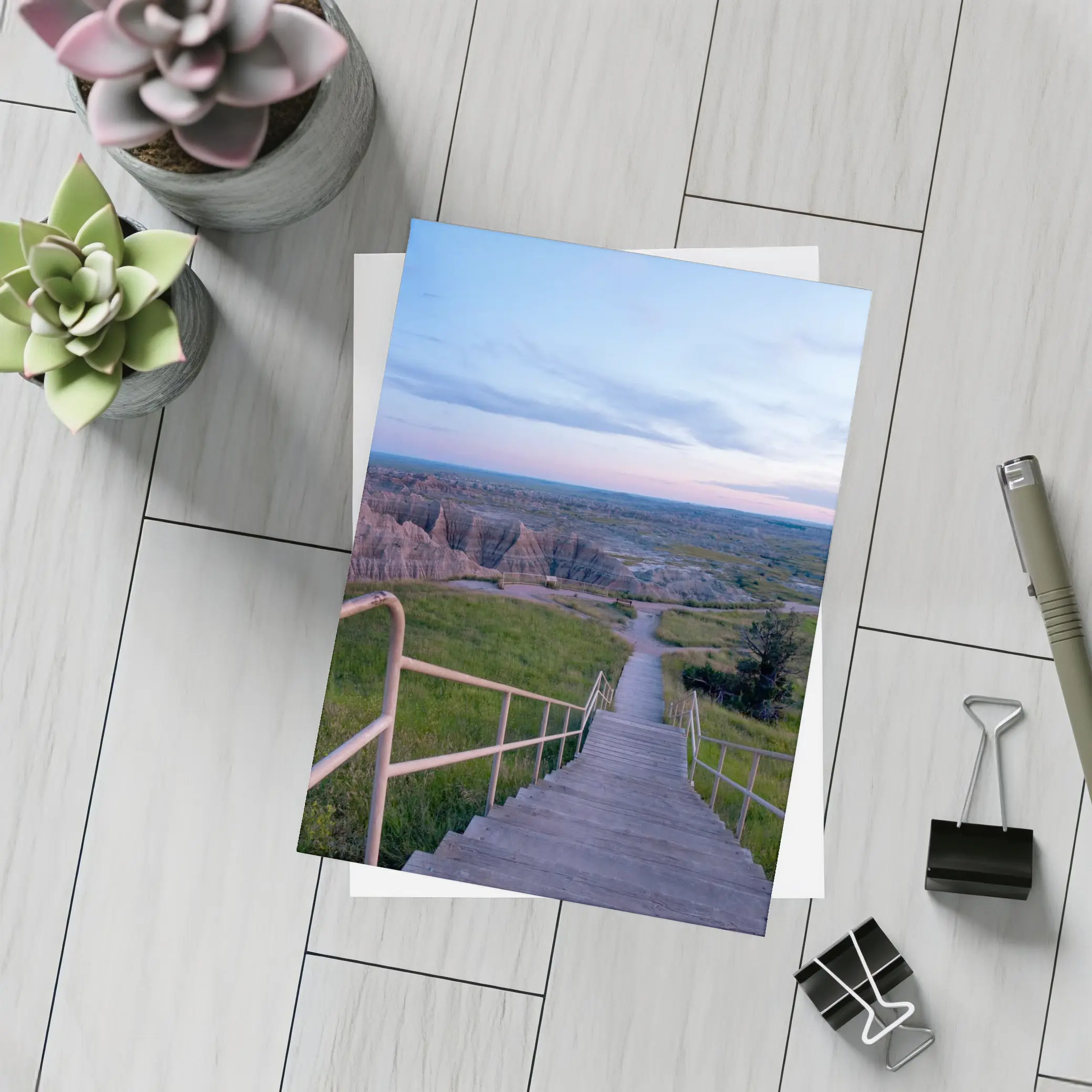 Badlands National Park Stairway Dusk View – Postcards