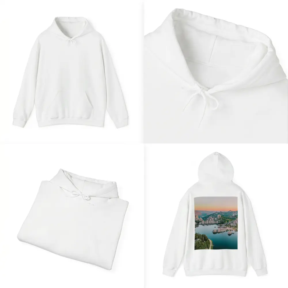 Sylvan Lake South Dakota Sunset Aerial View – Hoodies