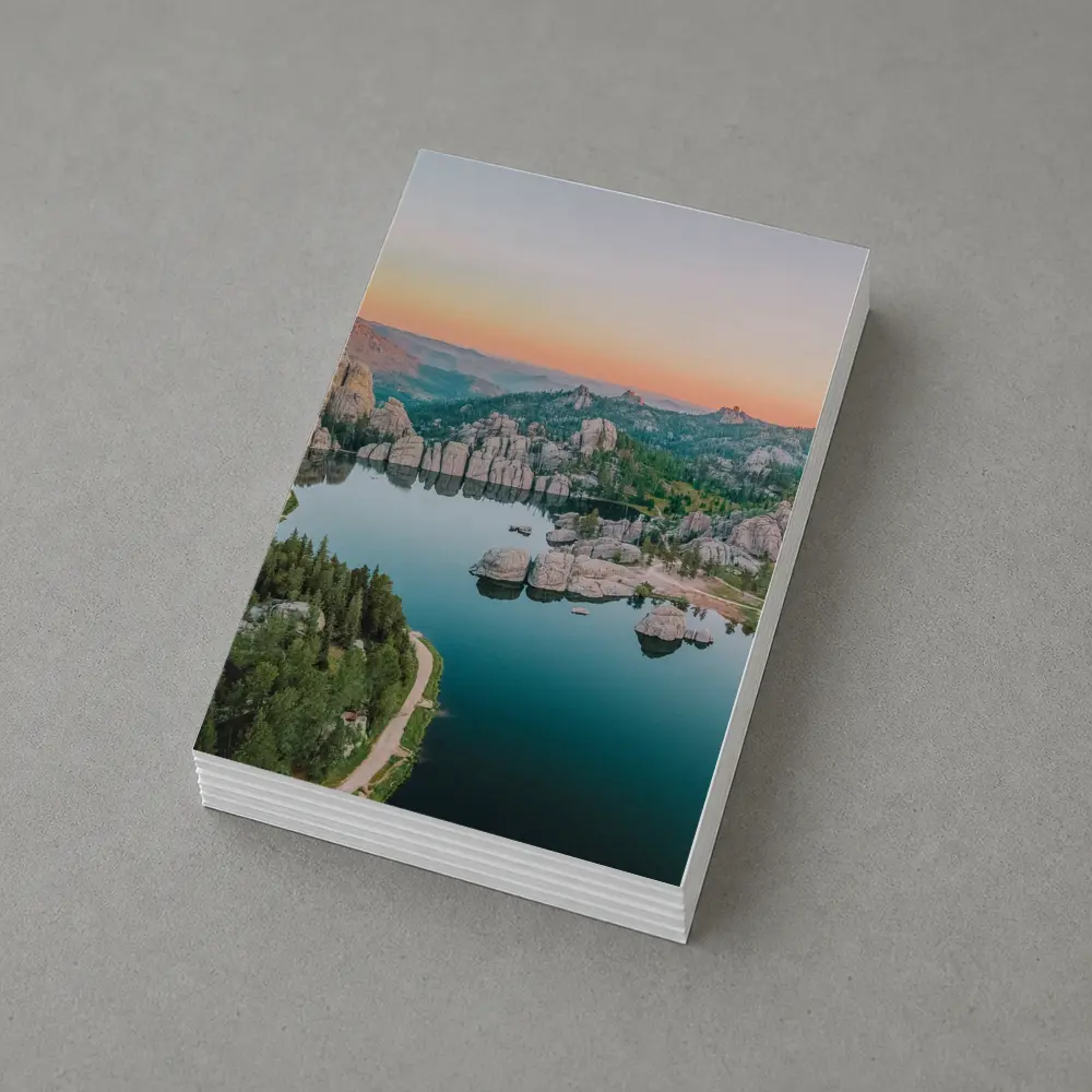 Sylvan Lake South Dakota Sunset Aerial View – Postcards