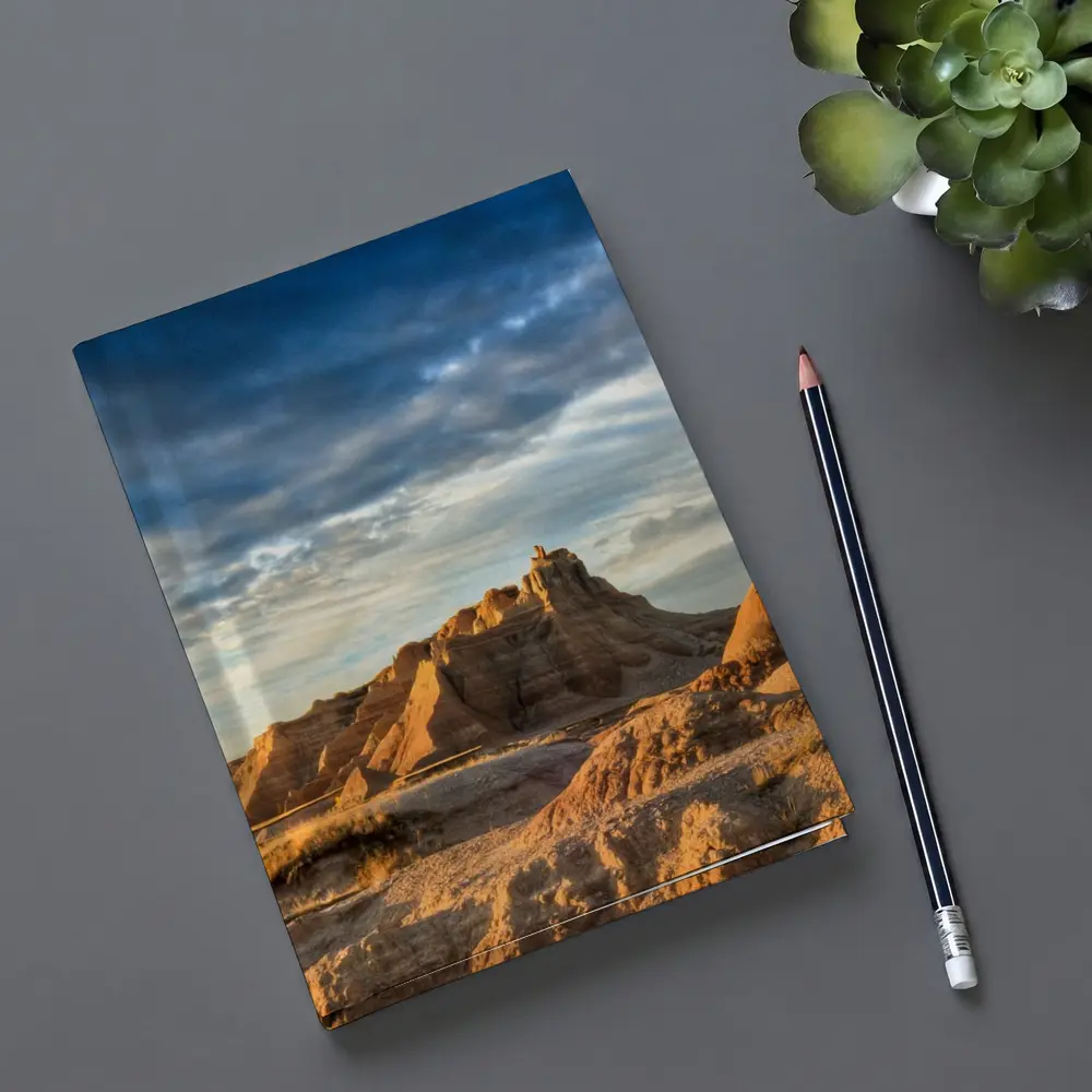 Badlands National Park Rocky Formations Dramatic Sky – Notebooks