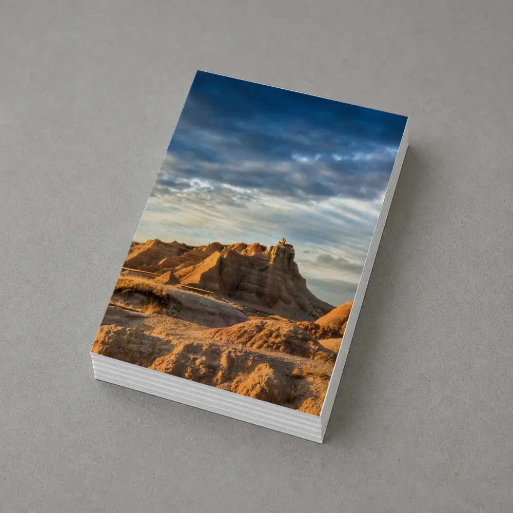 Badlands National Park Rocky Formations Dramatic Sky – Postcards