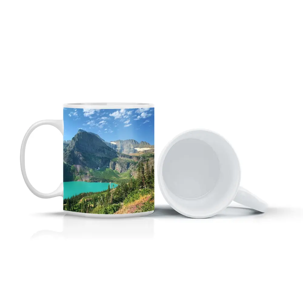 Turquoise Mountain Lake Glacier National Park – Mugs