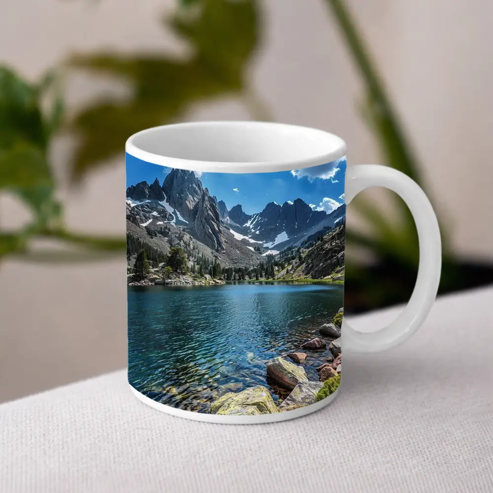 Alpine Lake Rocky Mountain Peaks Clear Water – Mugs