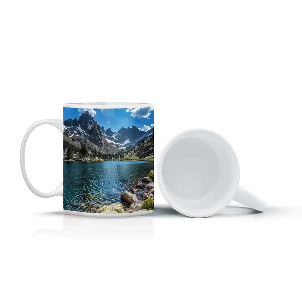Alpine Lake Rocky Mountain Peaks Clear Water – Mugs