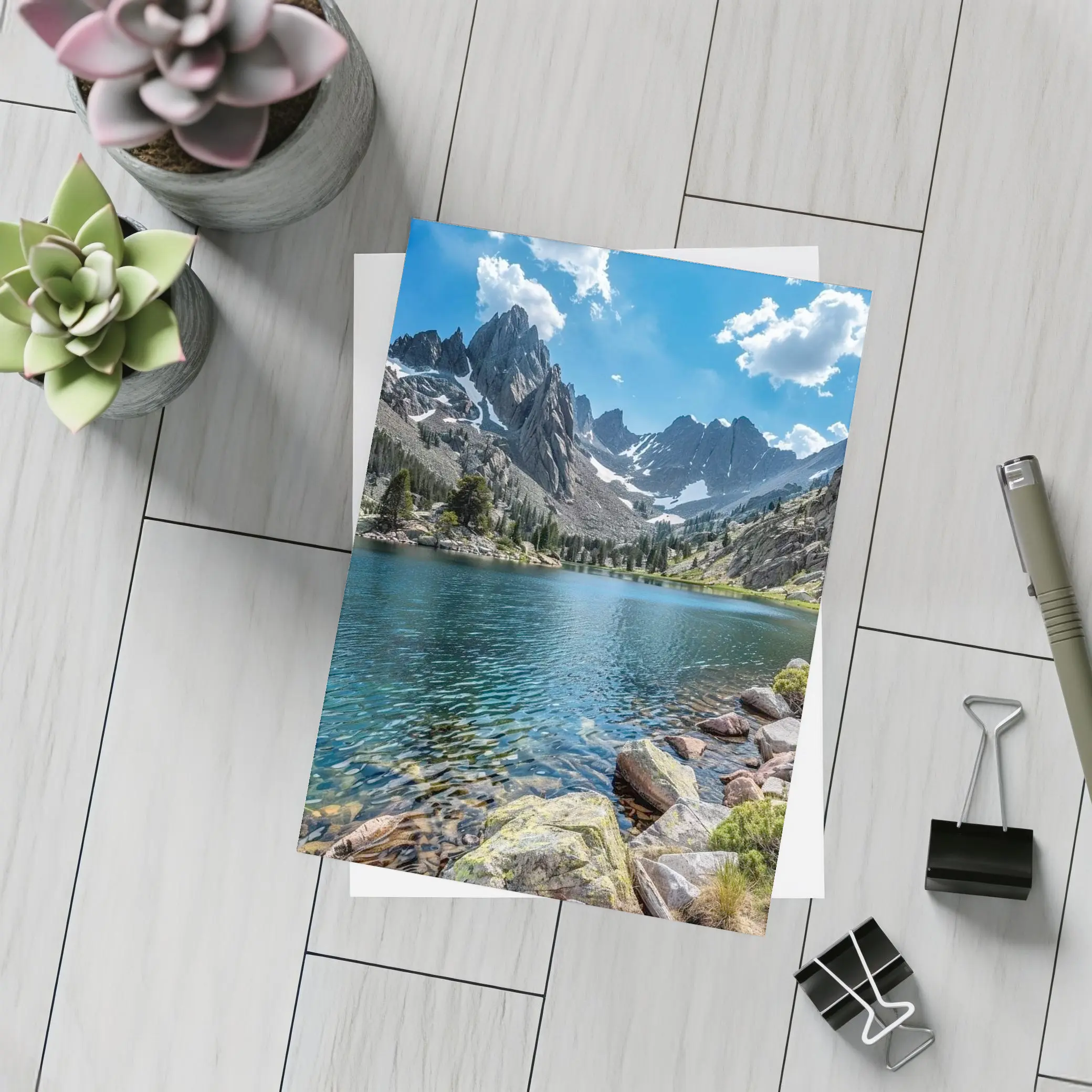 Alpine Lake Rocky Mountain Peaks Clear Water – Postcards