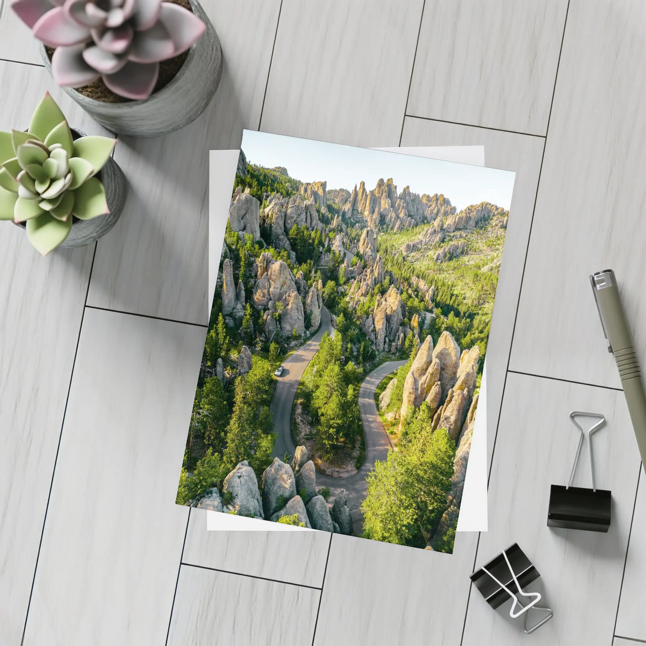 Needles Highway Winding Road South Dakota – Postcards