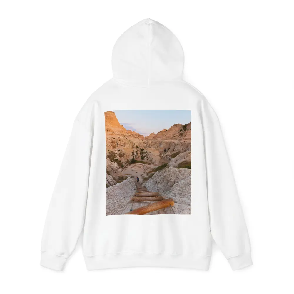 Badlands Canyon Hiker Wooden Ladder Desert – Hoodies