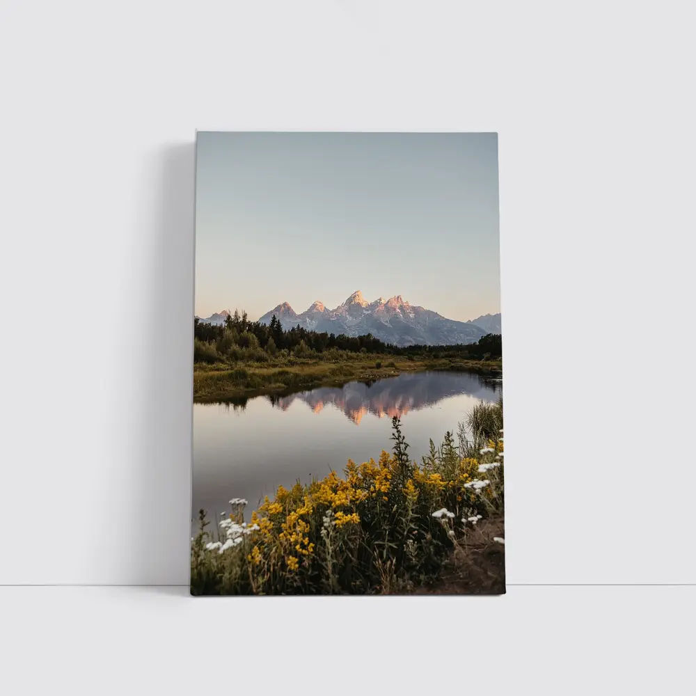 Grand Teton Mountains Reflected in Calm Lake – Wall Art