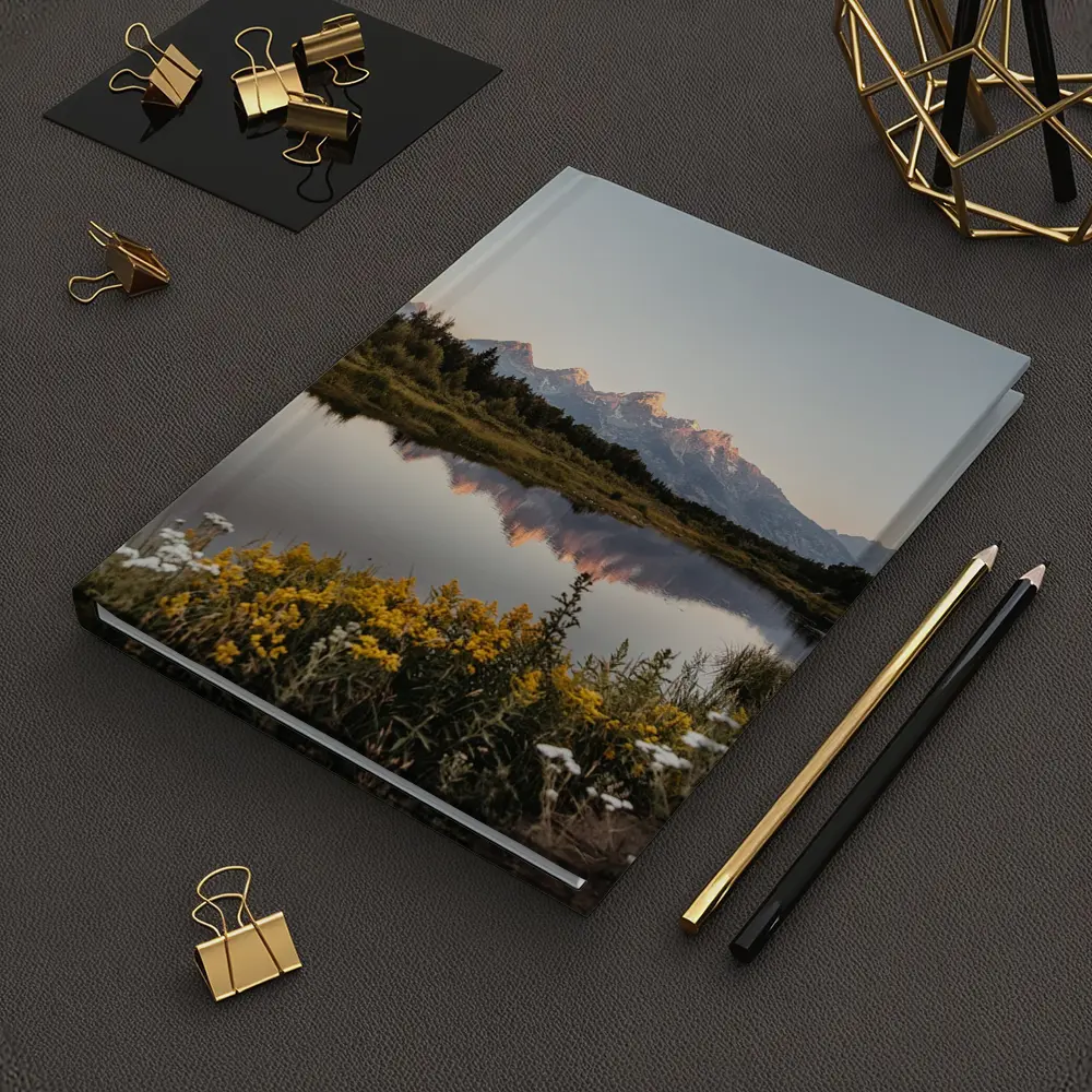 Grand Teton Mountains Reflected in Calm Lake – Notebooks