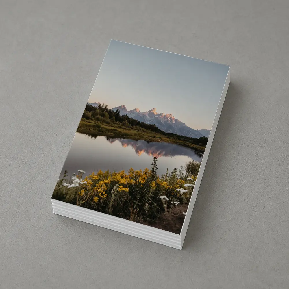 Grand Teton Mountains Reflected in Calm Lake – Postcards