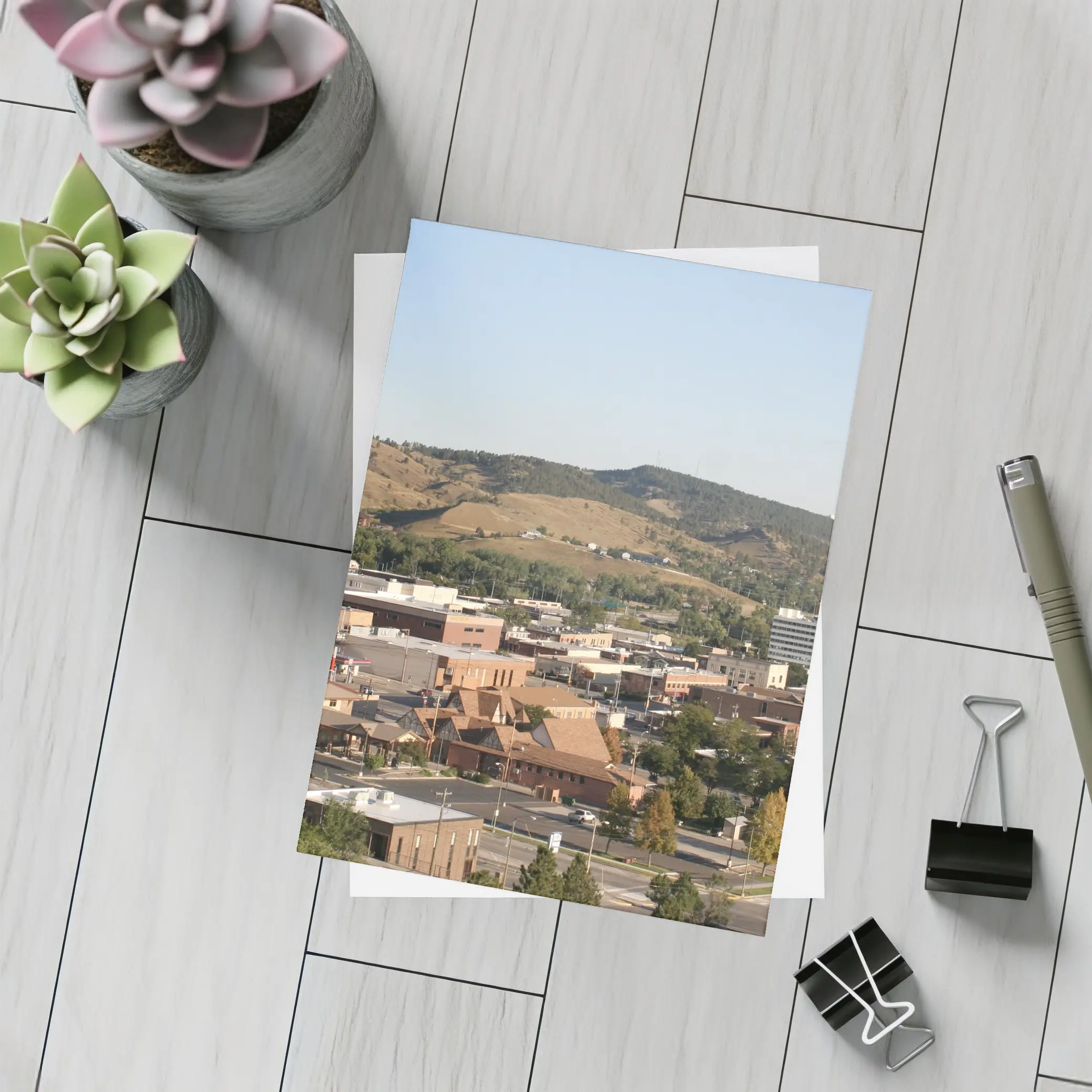 Rapid City Downtown Skyline Hills Aerial View – Postcards