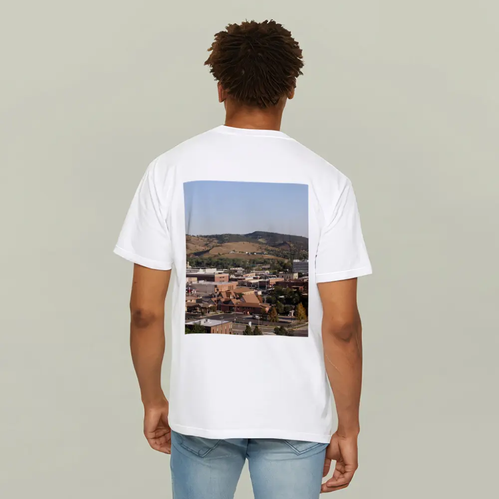 Rapid City Downtown Skyline Hills Aerial View – T-Shirts