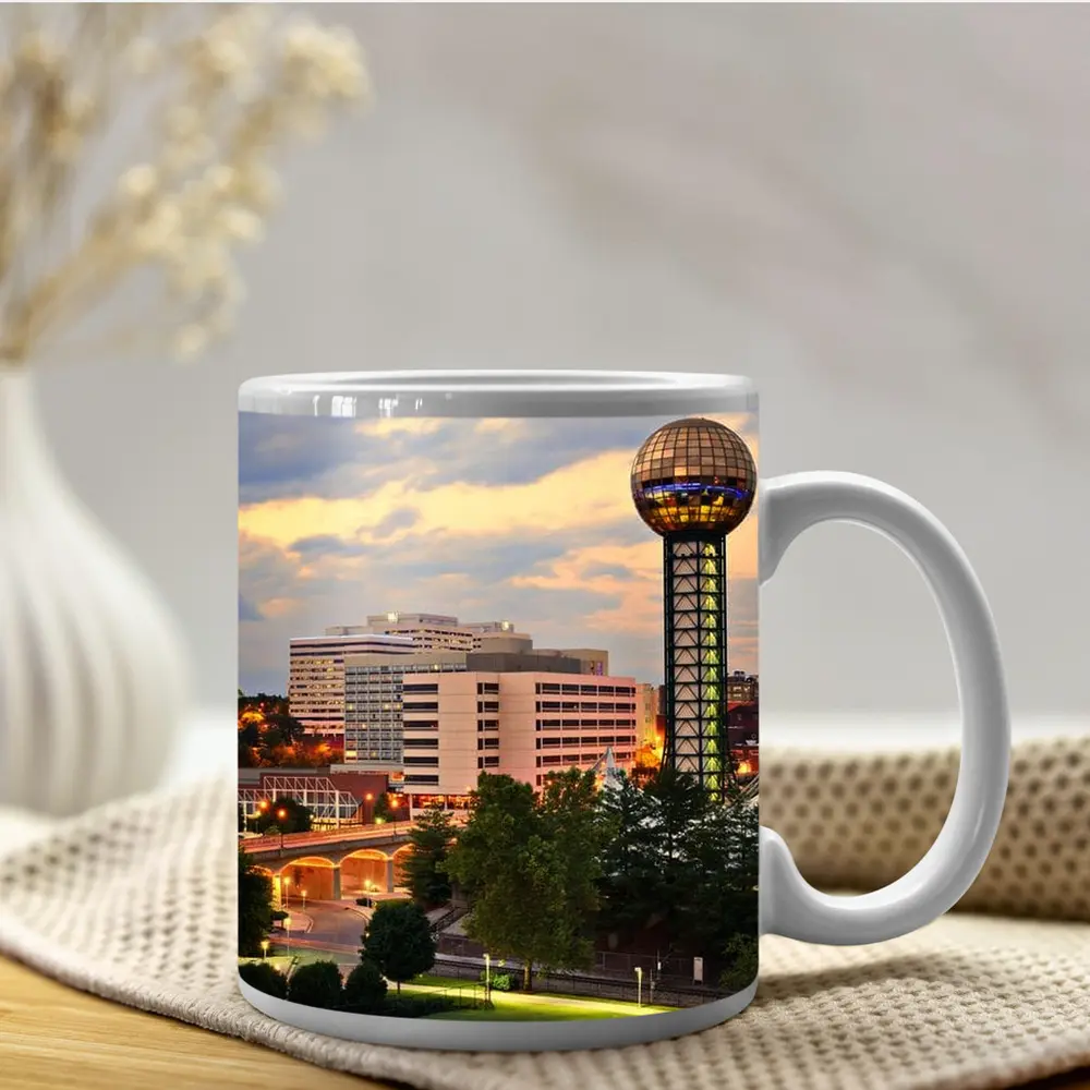 Knoxville Tennessee Sunsphere Skyline Dusk View – Mugs