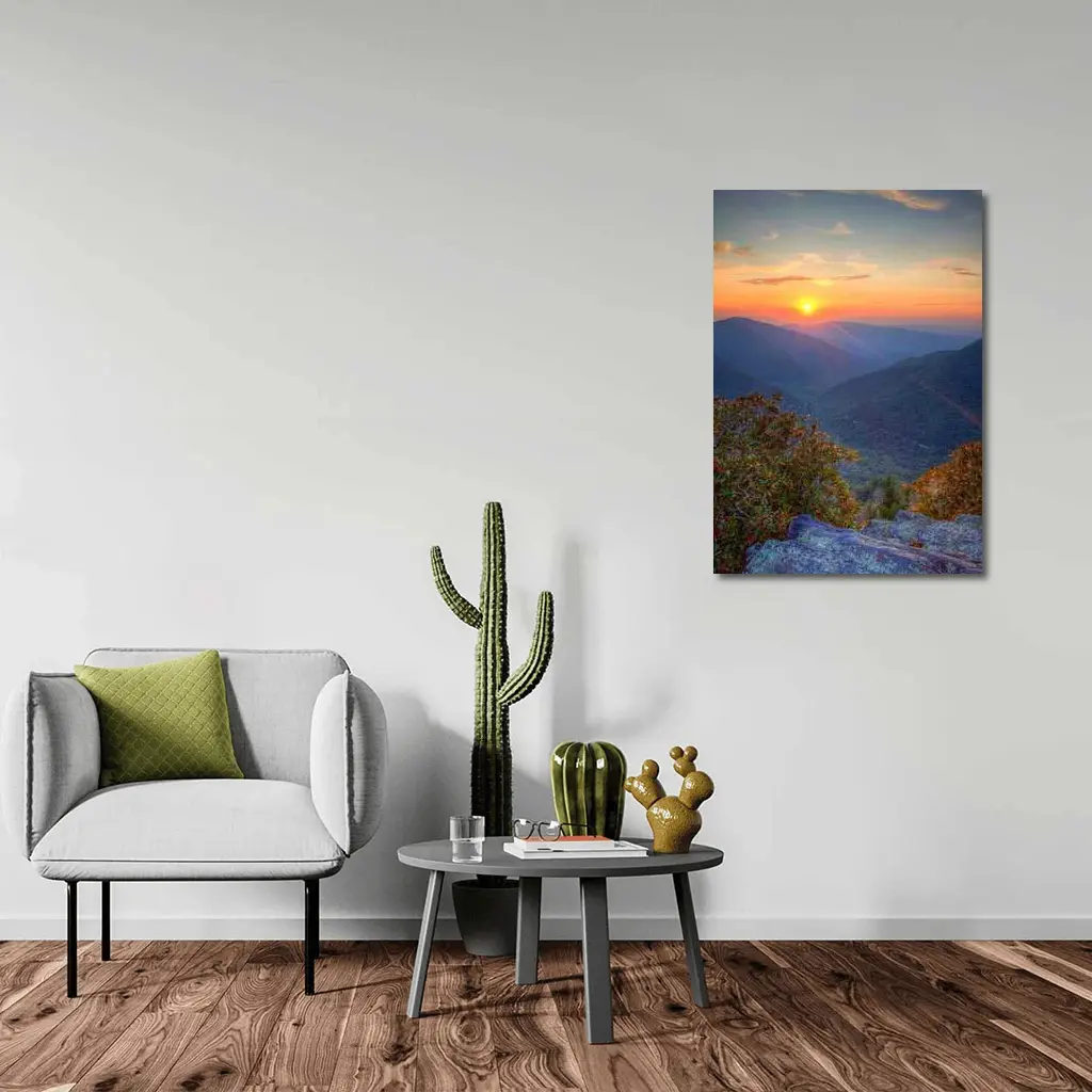 Mountain Sunset Over Blue Ridge Valley – Wall Art