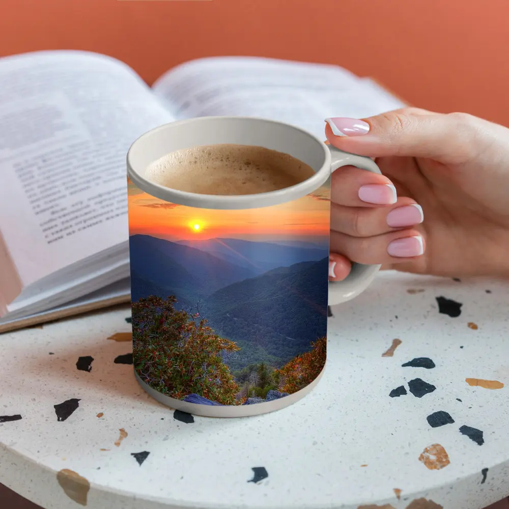 Mountain Sunset Over Blue Ridge Valley – Mugs