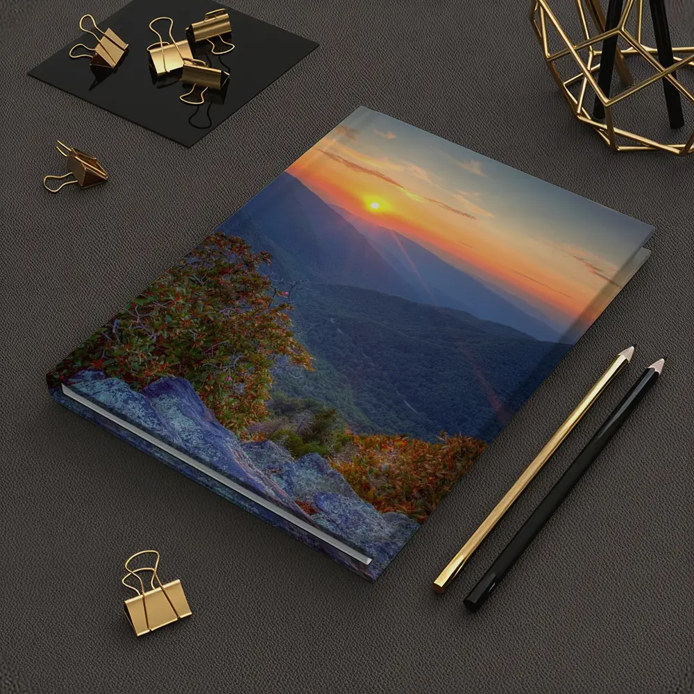Mountain Sunset Over Blue Ridge Valley – Notebooks