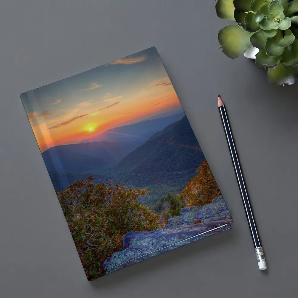 Mountain Sunset Over Blue Ridge Valley – Notebooks