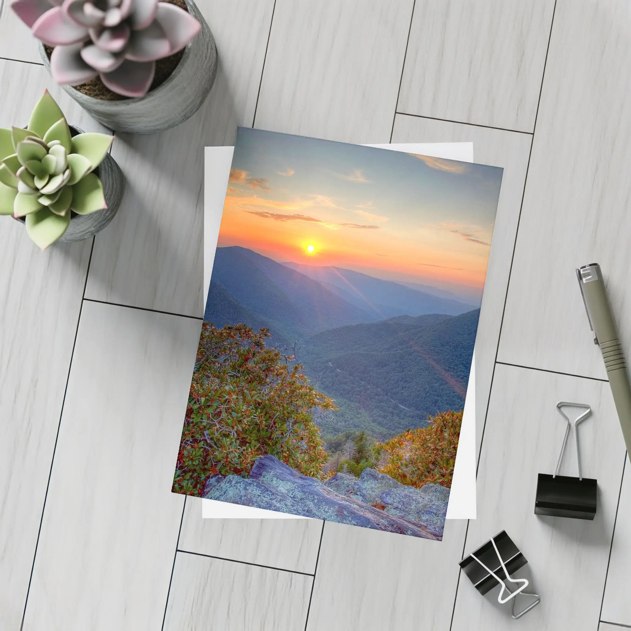 Mountain Sunset Over Blue Ridge Valley – Postcards