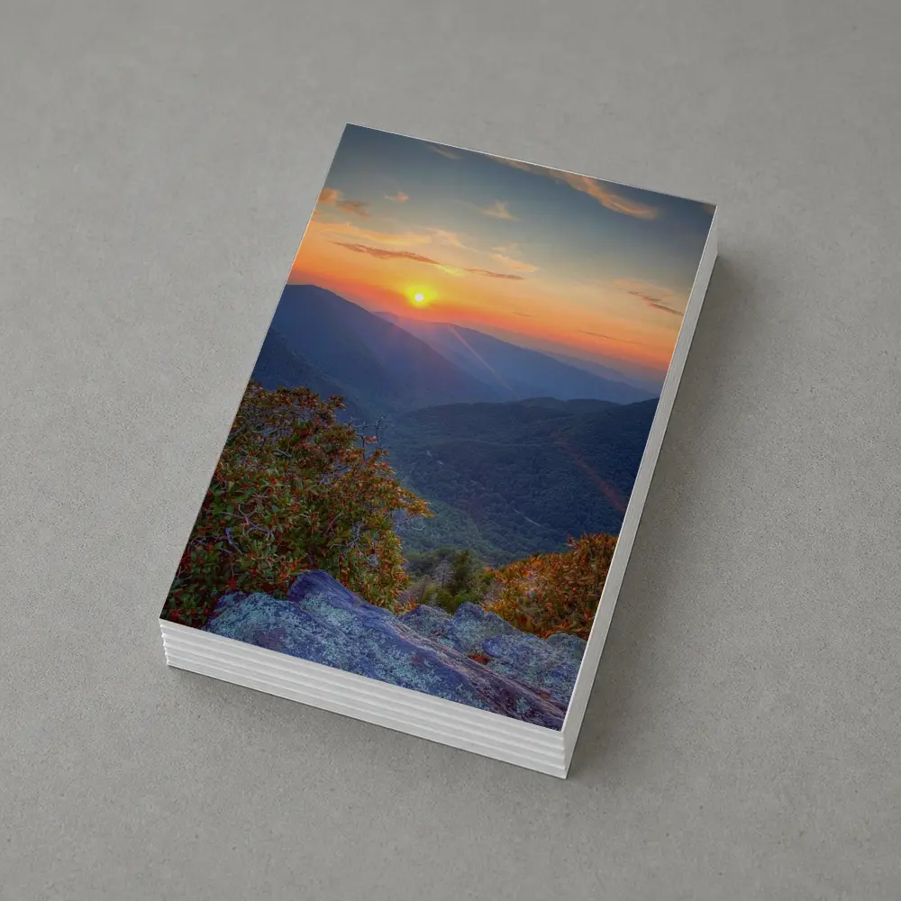 Mountain Sunset Over Blue Ridge Valley – Postcards