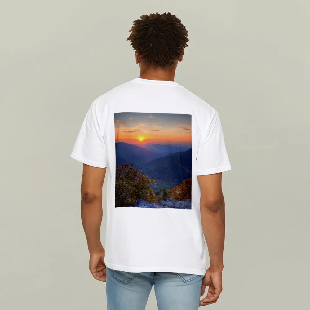 Mountain Sunset Over Blue Ridge Valley – T-Shirts