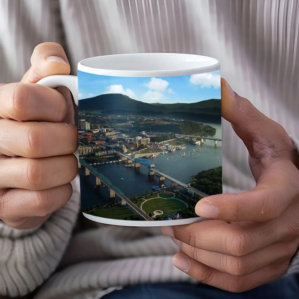 Chattanooga Tennessee River City Aerial View – Mugs