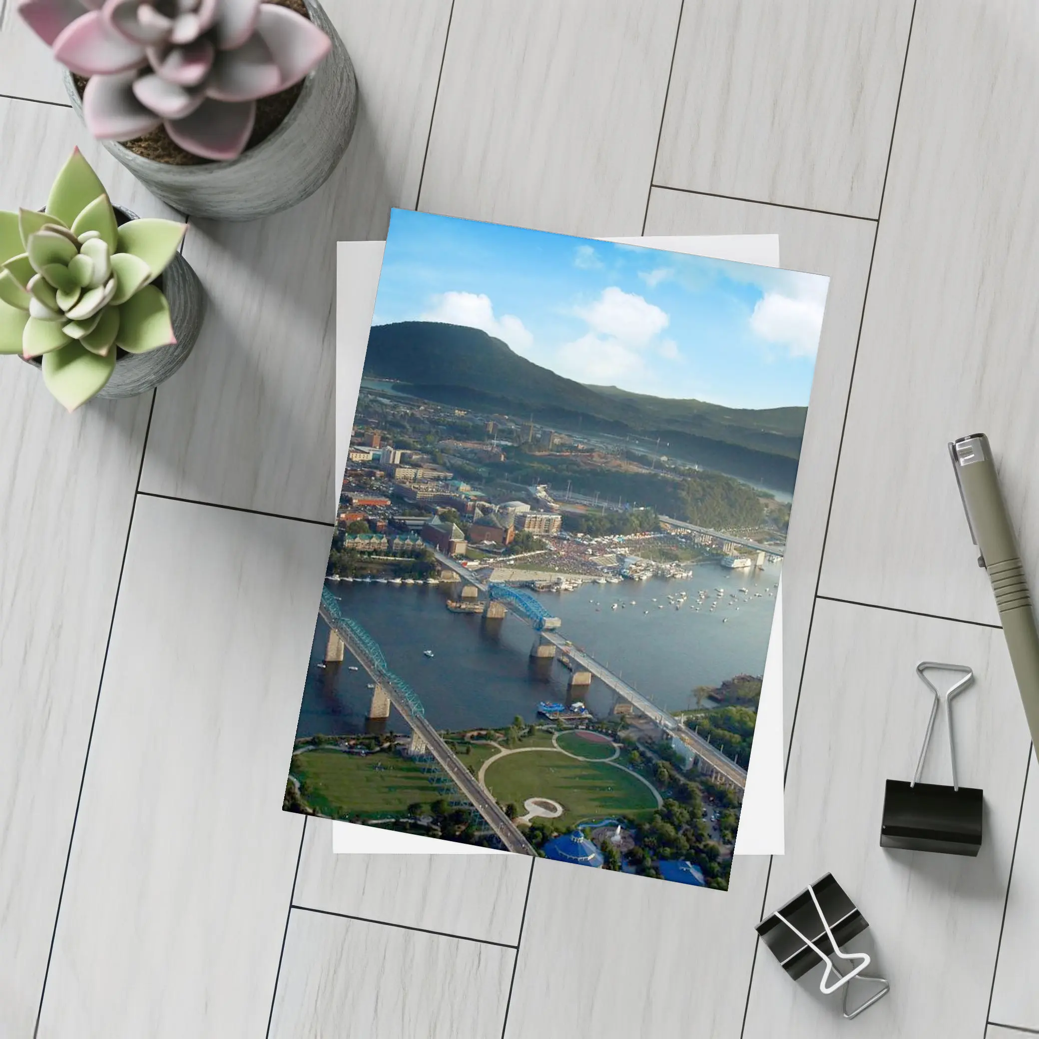 Chattanooga Tennessee River City Aerial View – Postcards
