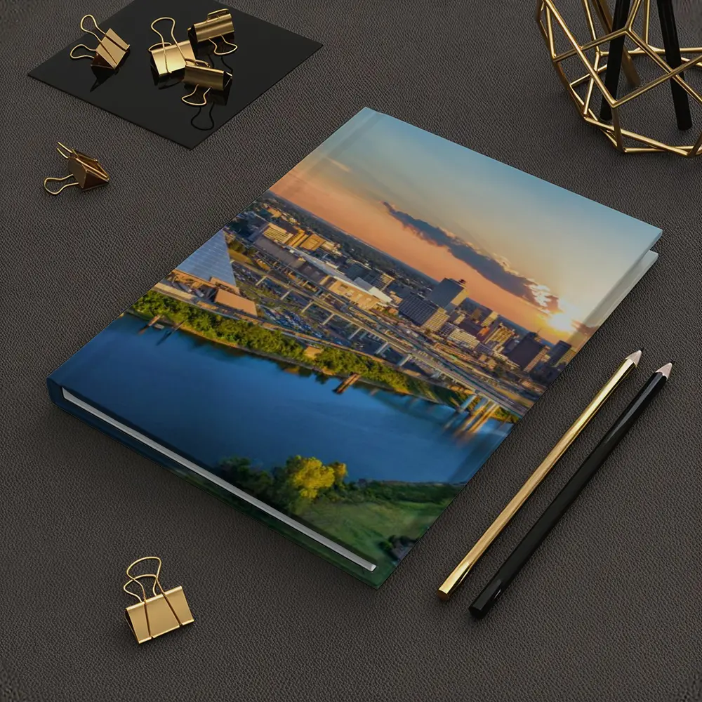 Memphis Pyramid Skyline Aerial Sunset View – Notebooks