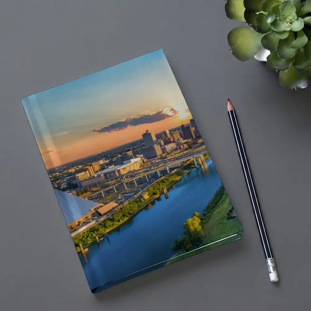 Memphis Pyramid Skyline Aerial Sunset View – Notebooks