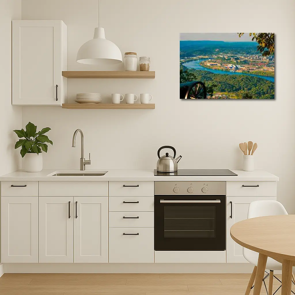 Chattanooga Tennessee River City Aerial View – Wall Art