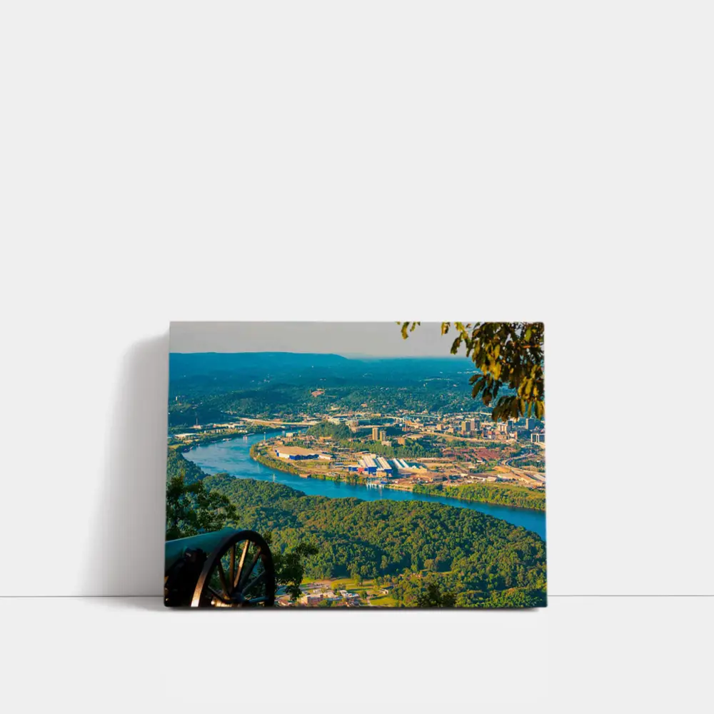Chattanooga Tennessee River City Aerial View – Wall Art