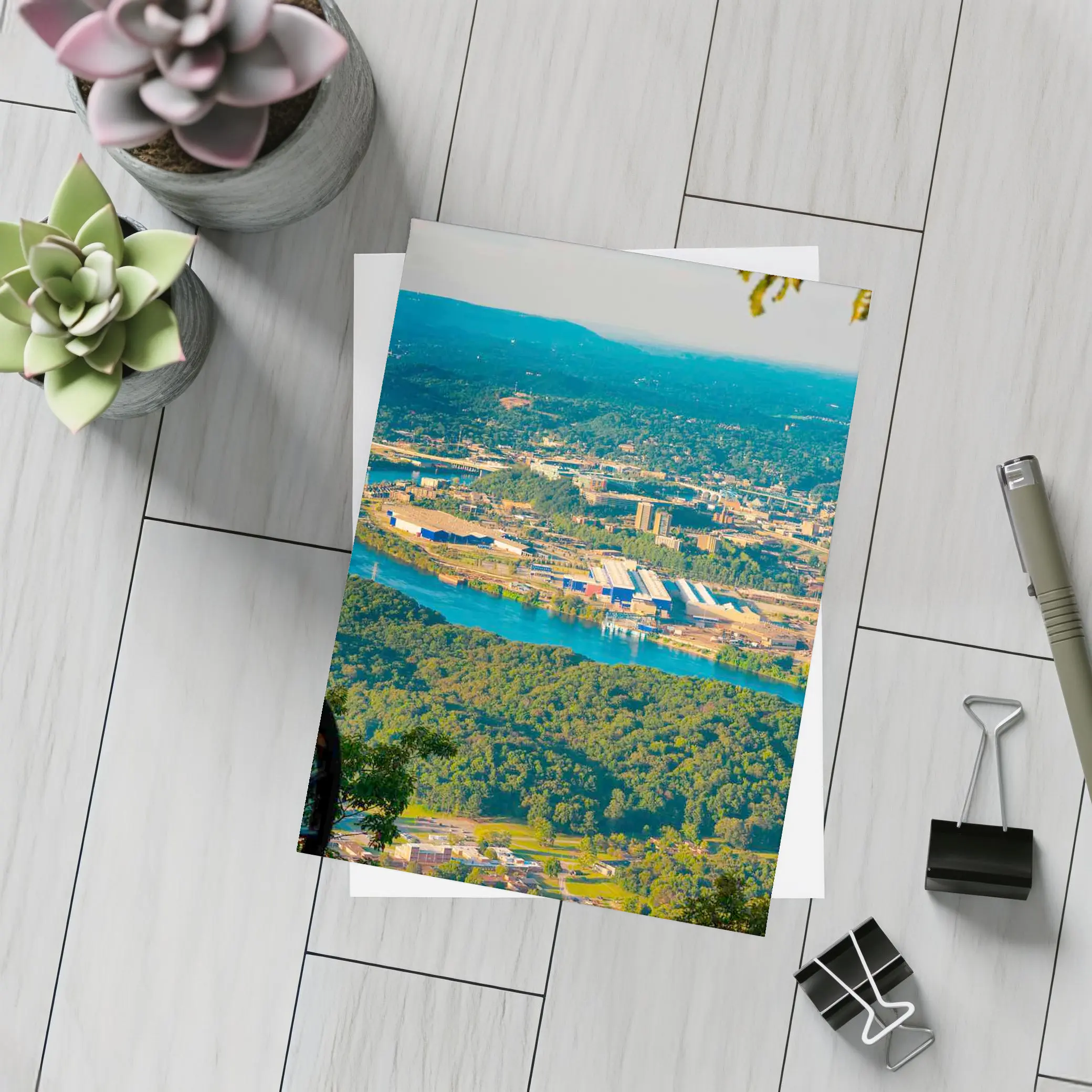 Chattanooga Tennessee River City Aerial View – Postcards