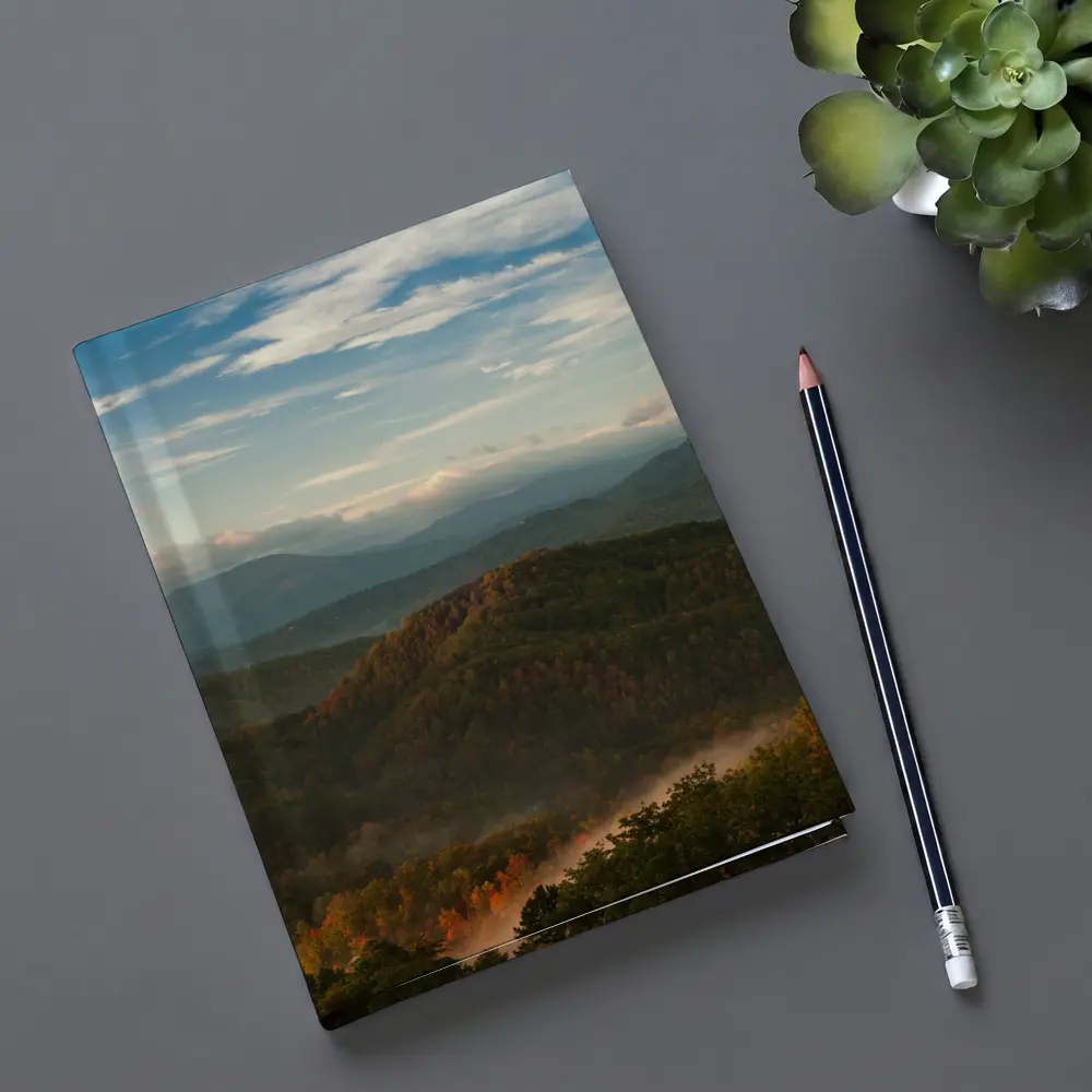 Smoky Mountains Autumn Mist Rolling Hills – Notebooks