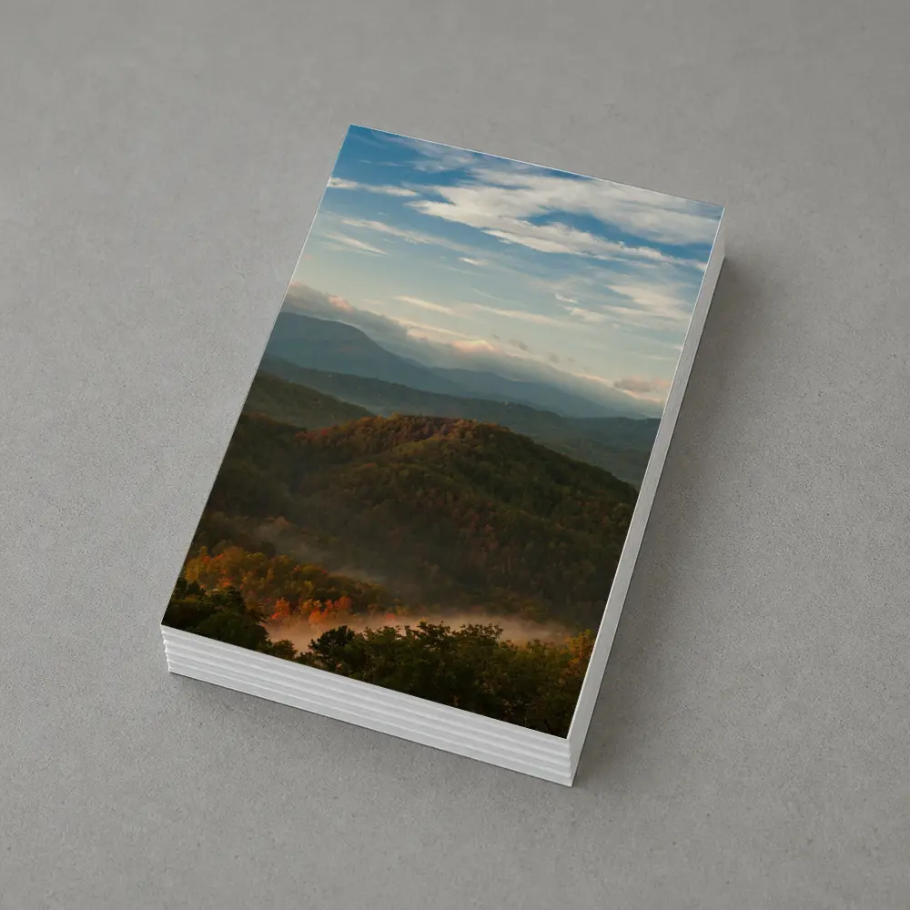 Smoky Mountains Autumn Mist Rolling Hills – Postcards