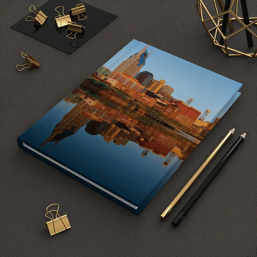 Nashville Skyline Reflecting on Cumberland River – Notebooks