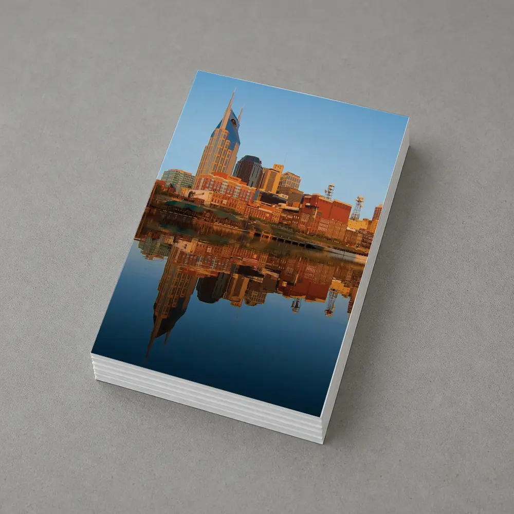 Nashville Skyline Reflecting on Cumberland River – Postcards