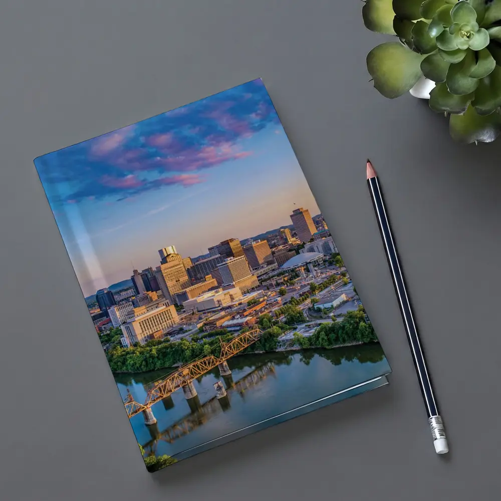 Nashville Skyline Aerial View at Sunset – Notebooks
