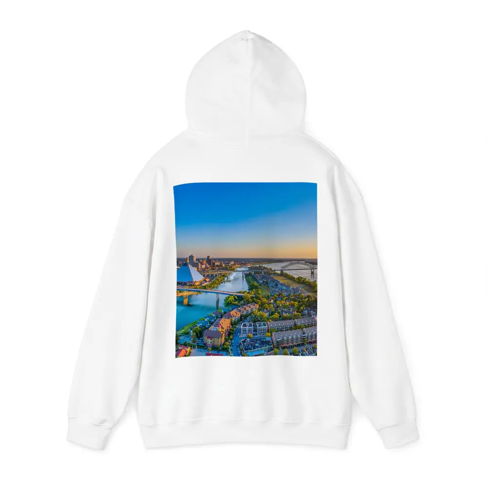 Memphis Skyline Aerial View Mississippi River – Hoodies