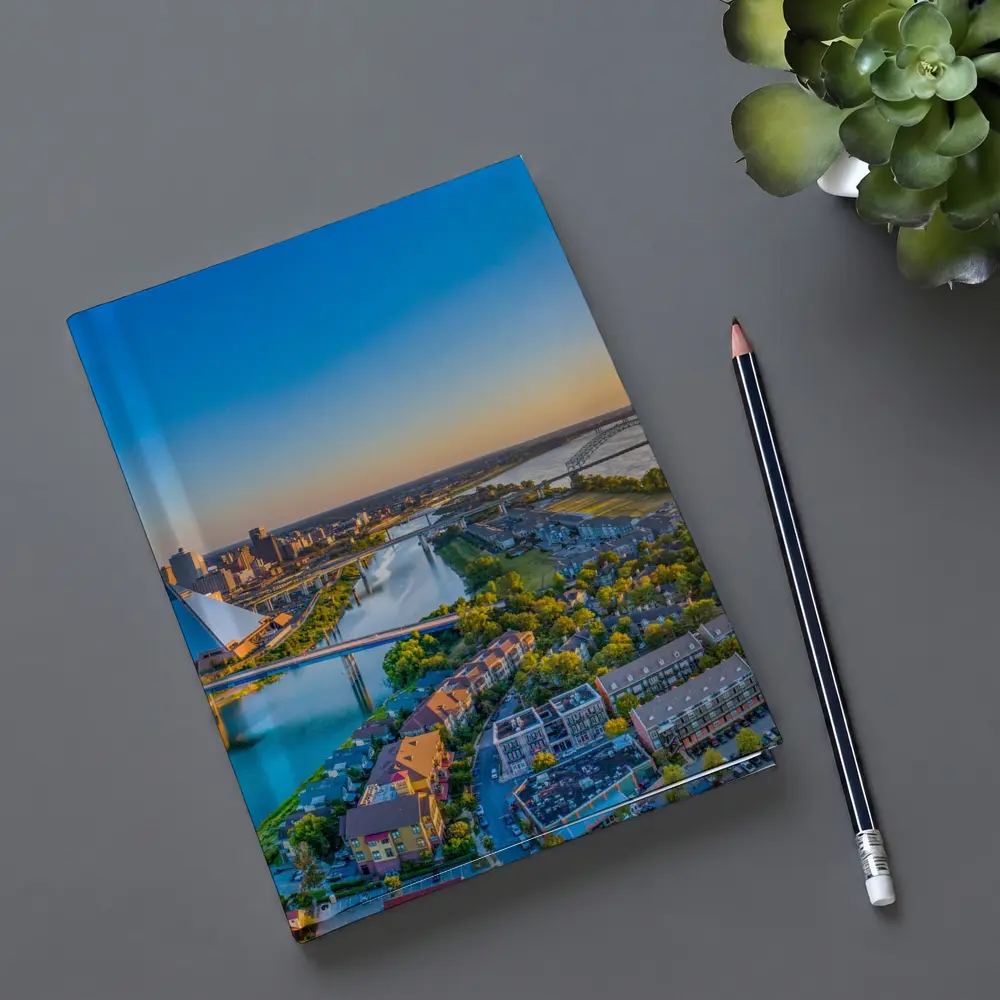 Memphis Skyline Aerial View Mississippi River – Notebooks
