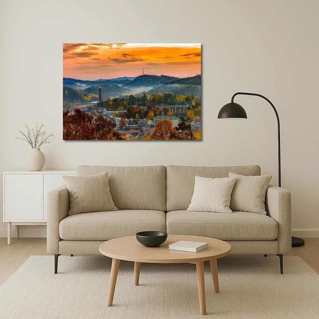 Gatlinburg Tennessee Smoky Mountains Autumn Sunrise – Wall Art